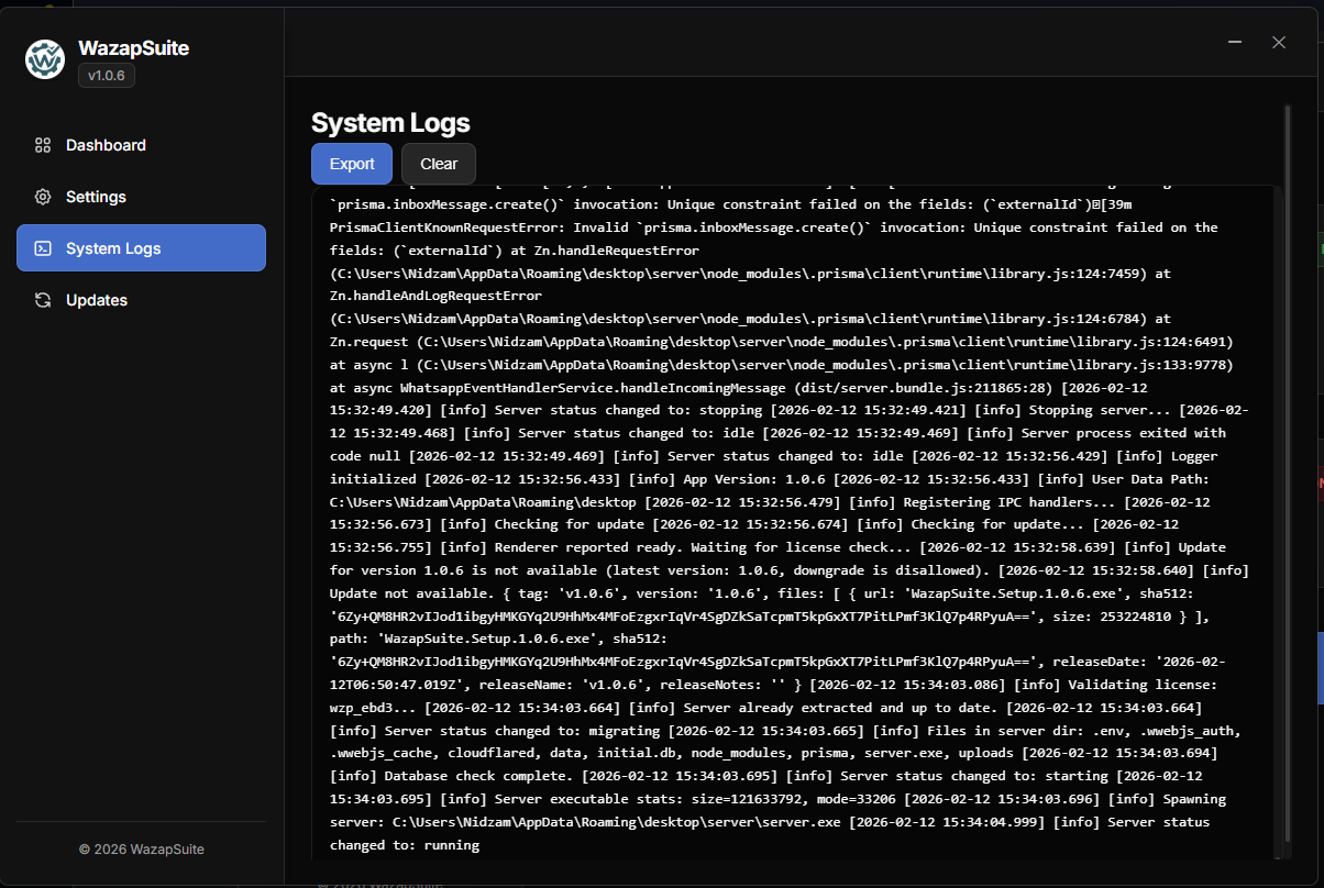 System Logs & Monitoring